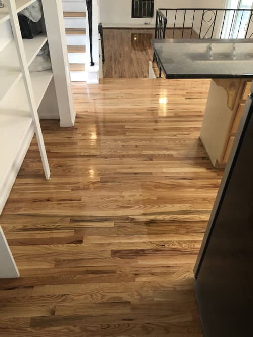 refinished red oak